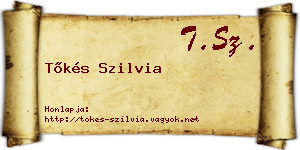 Tőkés Szilvia névjegykártya