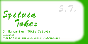 szilvia tokes business card