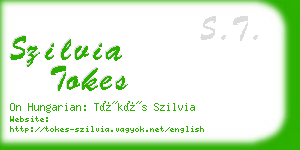 szilvia tokes business card
